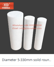 Solid round PTFE rod set with diameters ranging from 5mm to 330mm