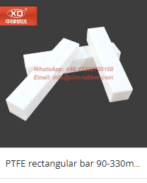 PTFE rectangular bar and square strips stacked for sliding guide machining