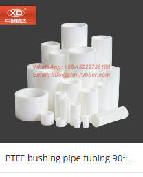 PTFE bushing pipe and hollow tubing assortment for fluid processing and seal rings