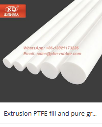 Extrusion PTFE solid round rods in pure and filled compounding grades