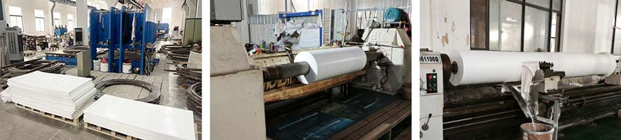 Molded ptfe plate and skived sheet for industrial chemical insulation