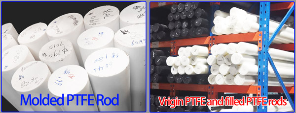 Wholesale PTFE bar manufacturers supplying precision ram extruded and compression molded round rod stock
