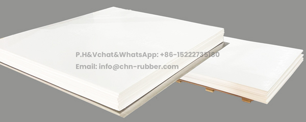 Thick molded white PTFE virgin sheet for industrial sliding bearings and chemical plates