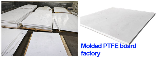 High-density virgin ptfe board stock in various dimensions
