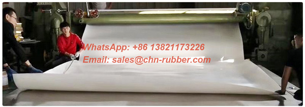 Continuous 4m ultra wide polytetrafluoroethylene sheet roll manufactured with strict thickness control for heavy industrial lining
