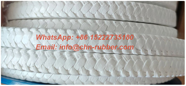 High-Density Virgin PTFE Compression Seal Dense square braided pure ptfe gland packing rings without lubricants for sanitary chemical pumps and valves
