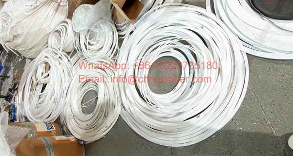 Soft white expanded PTFE flat gasket pre-cut for ASME B16.21 chemical piping flanges